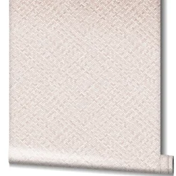 Vliestapete Bast Optik Holz Rattan Rosa 47482