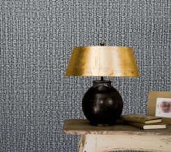 Vliestapete Bast-Optik Metallic grau silber 32808