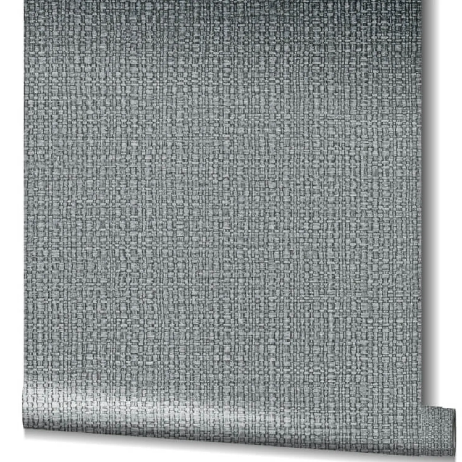 Vliestapete Bast-Optik Metallic grau silber 32808