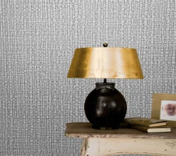 Vliestapete Bast-Optik Metallic grau silber 32806