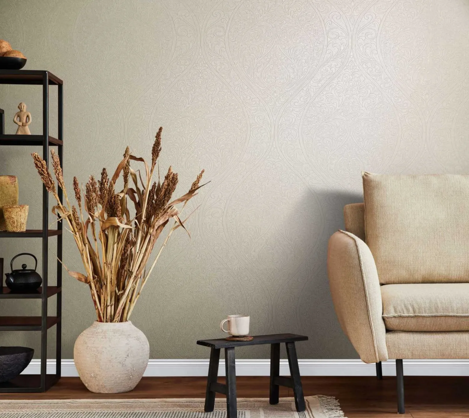 Vliestapete Beige Perlmutt Metallic Marburg 32976