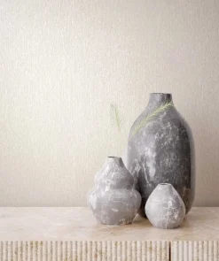 Vliestapete Beige Weiß Textil Optik Uni Marburg 58431