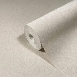 Vliestapete Beige Weiß Textil Optik Uni Marburg 58431