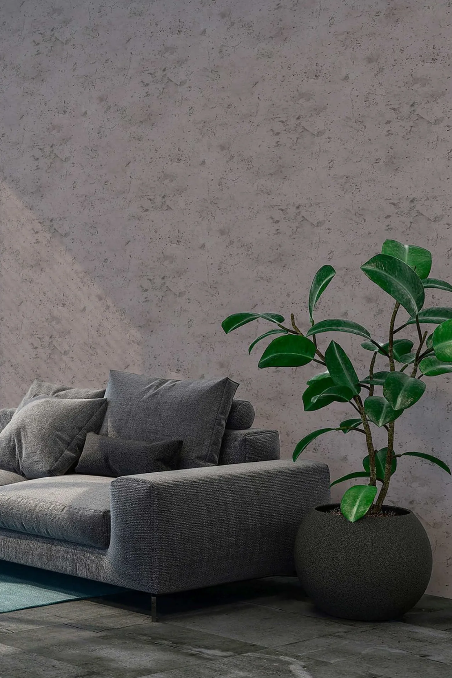 Vliestapete Beton dunkelgrau taupe 37429-1