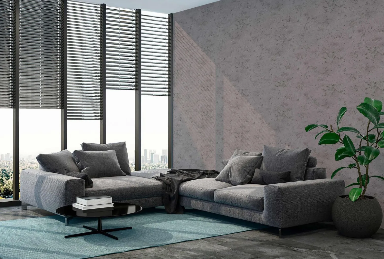 Vliestapete Beton dunkelgrau taupe 37429-1