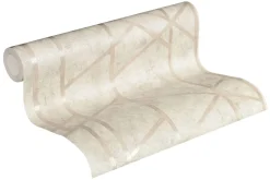 Vliestapete Beton Grafik cremegrau Glanz 36928-4