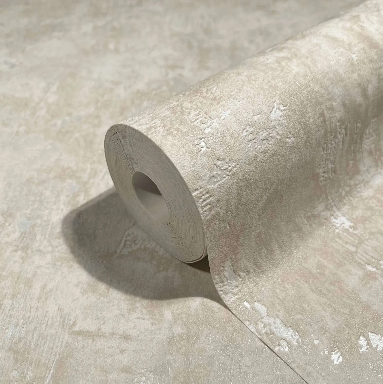Vliestapete Beton Optik Beige Weiß Metallic 82370