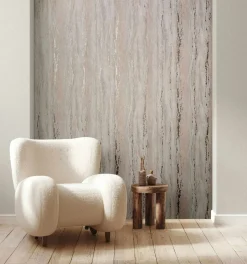 Vliestapete Betonoptik Beige Grau Silber Metallic 35158