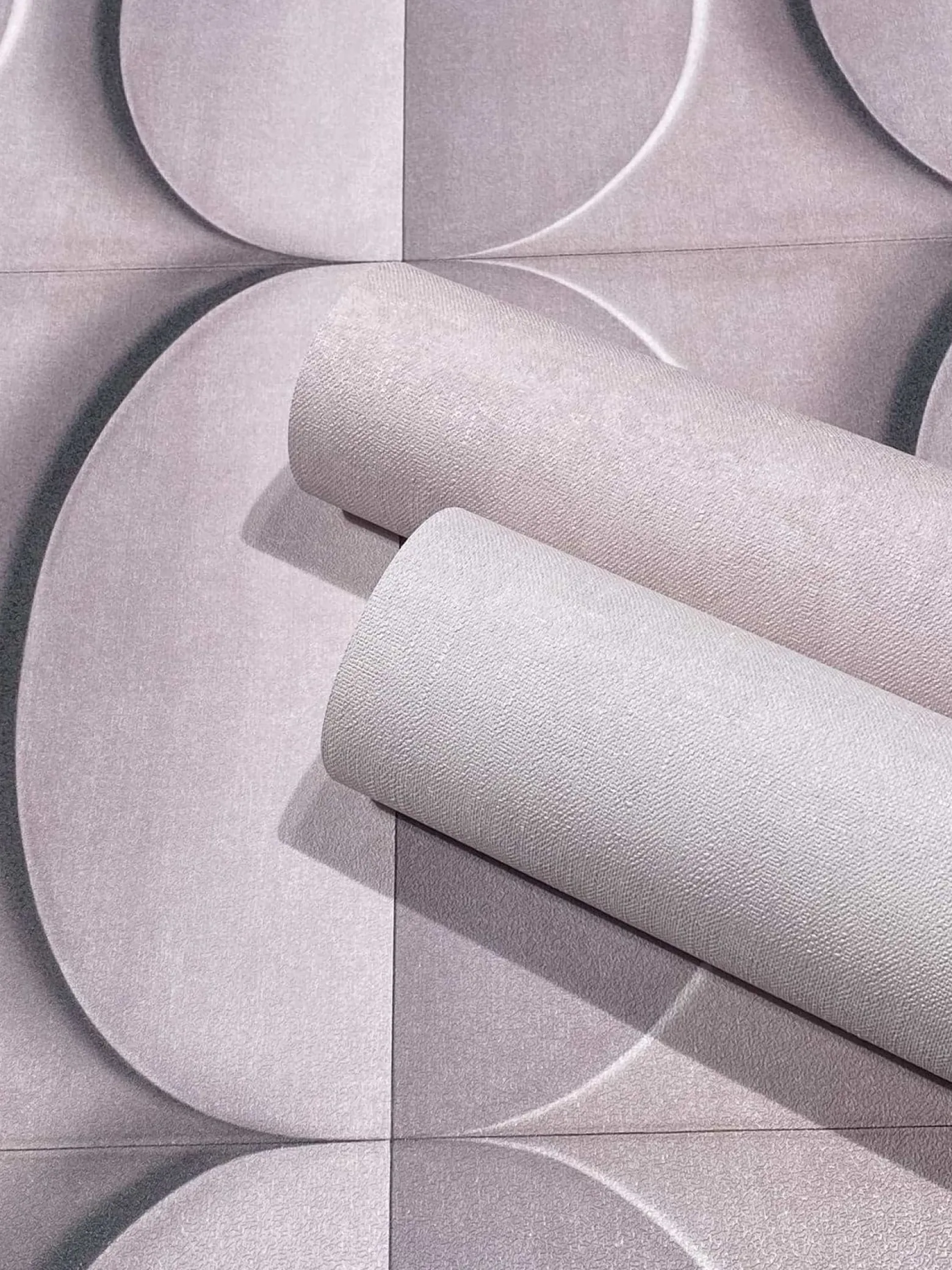 Vliestapete Betonoptik 3D Effekt Grafik Rosa Grau 34487