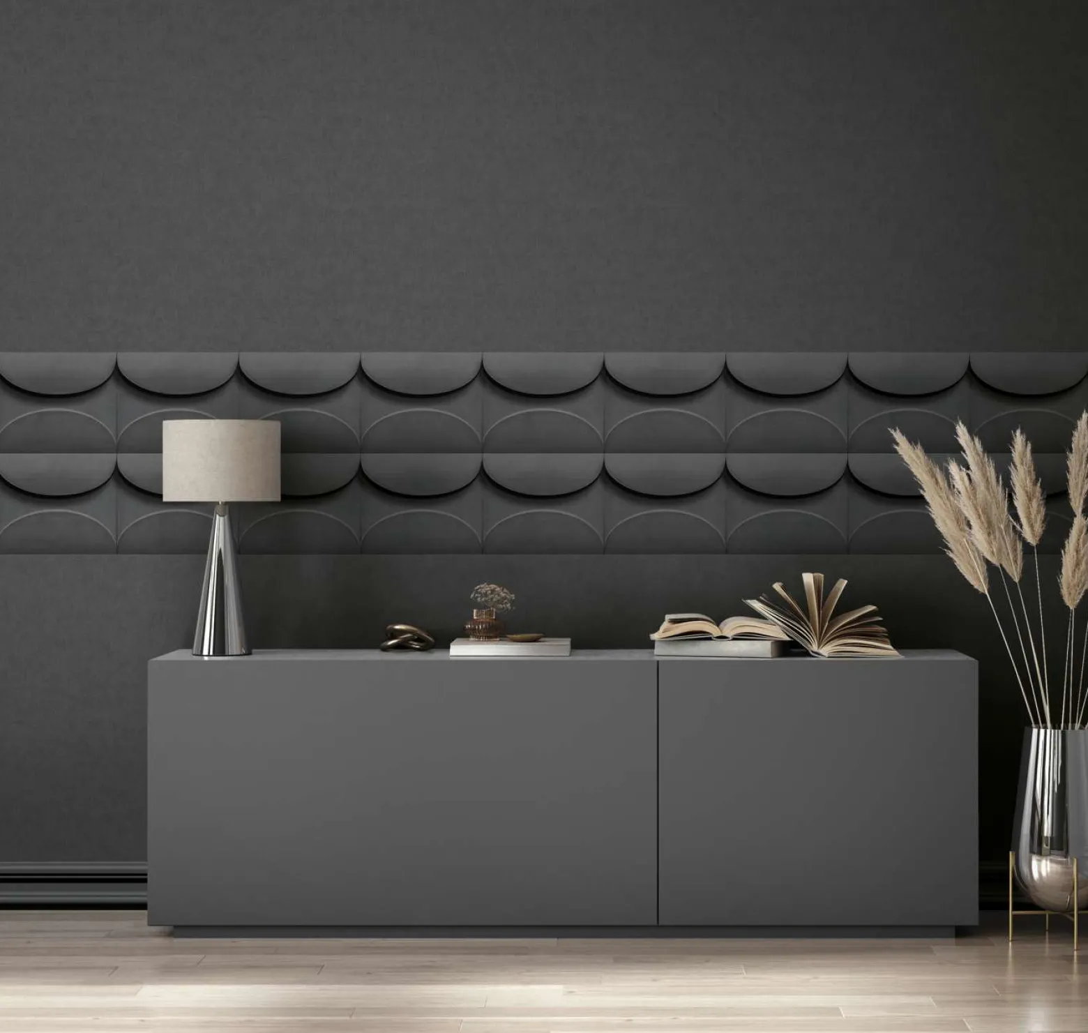 Vliestapete Betonoptik 3D Effekt Grafik Schwarz Grau 34486