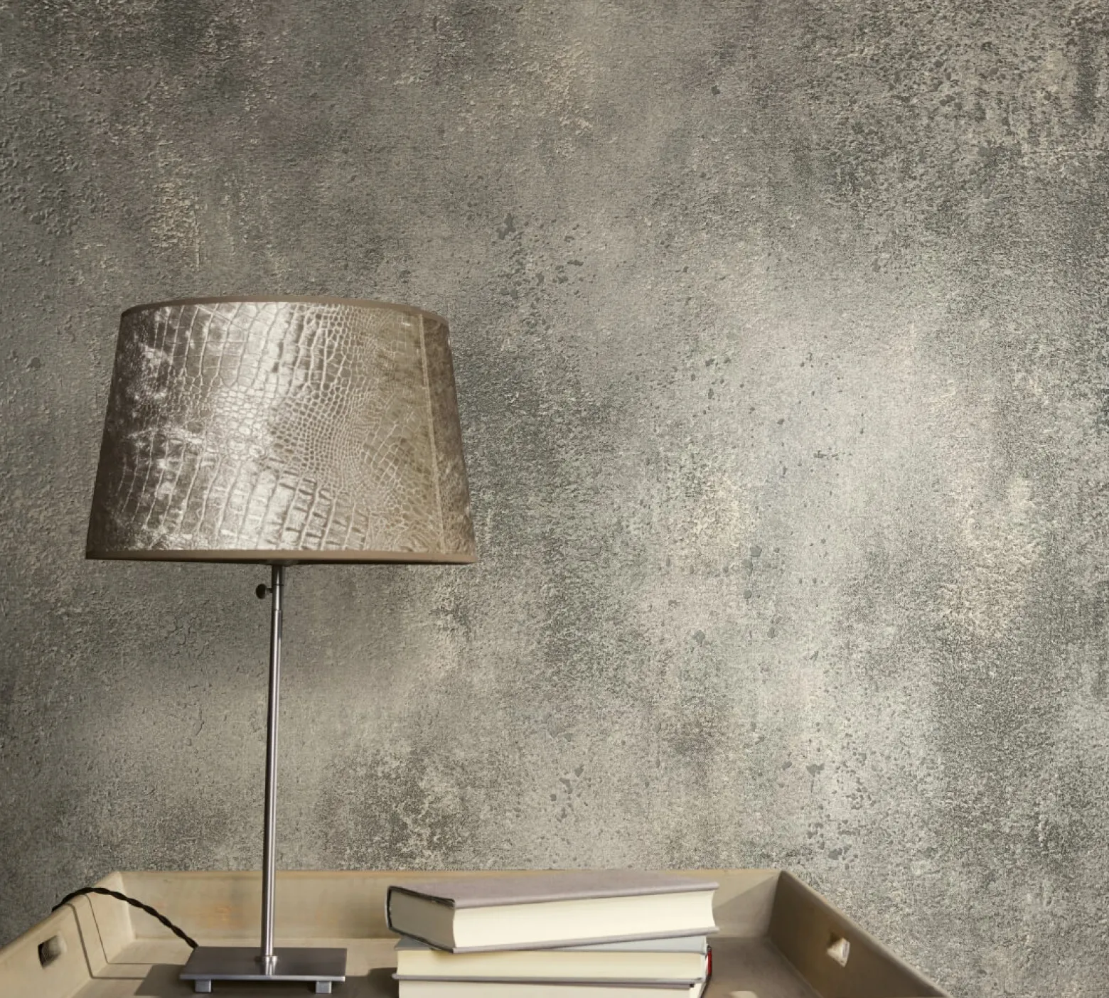 Vliestapete Beton-Optik dunkelgrau Hailey 82247