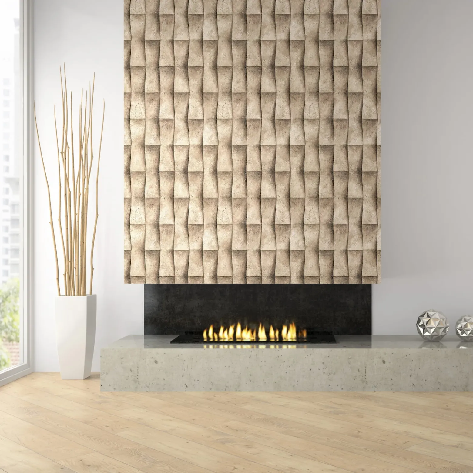 Vliestapete Betonoptik Grafik Beige Grau 81648
