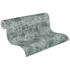 Vliestapete Beton Optik Grün Silber Metallic 38970-2