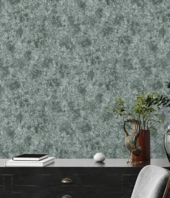 Vliestapete Beton Optik Grün Silber Metallic 38970-2