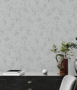 Vliestapete Beton Optik Hellgrau Silber Metallic 38969-3