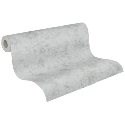 Vliestapete Beton Optik Hellgrau Silber Metallic 38969-3
