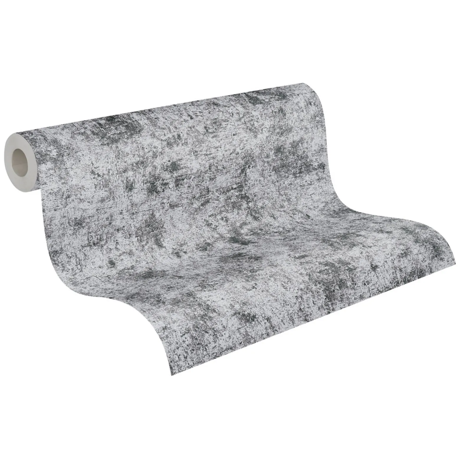 Vliestapete Beton Optik Schwarz Silber Metallic 38969-6