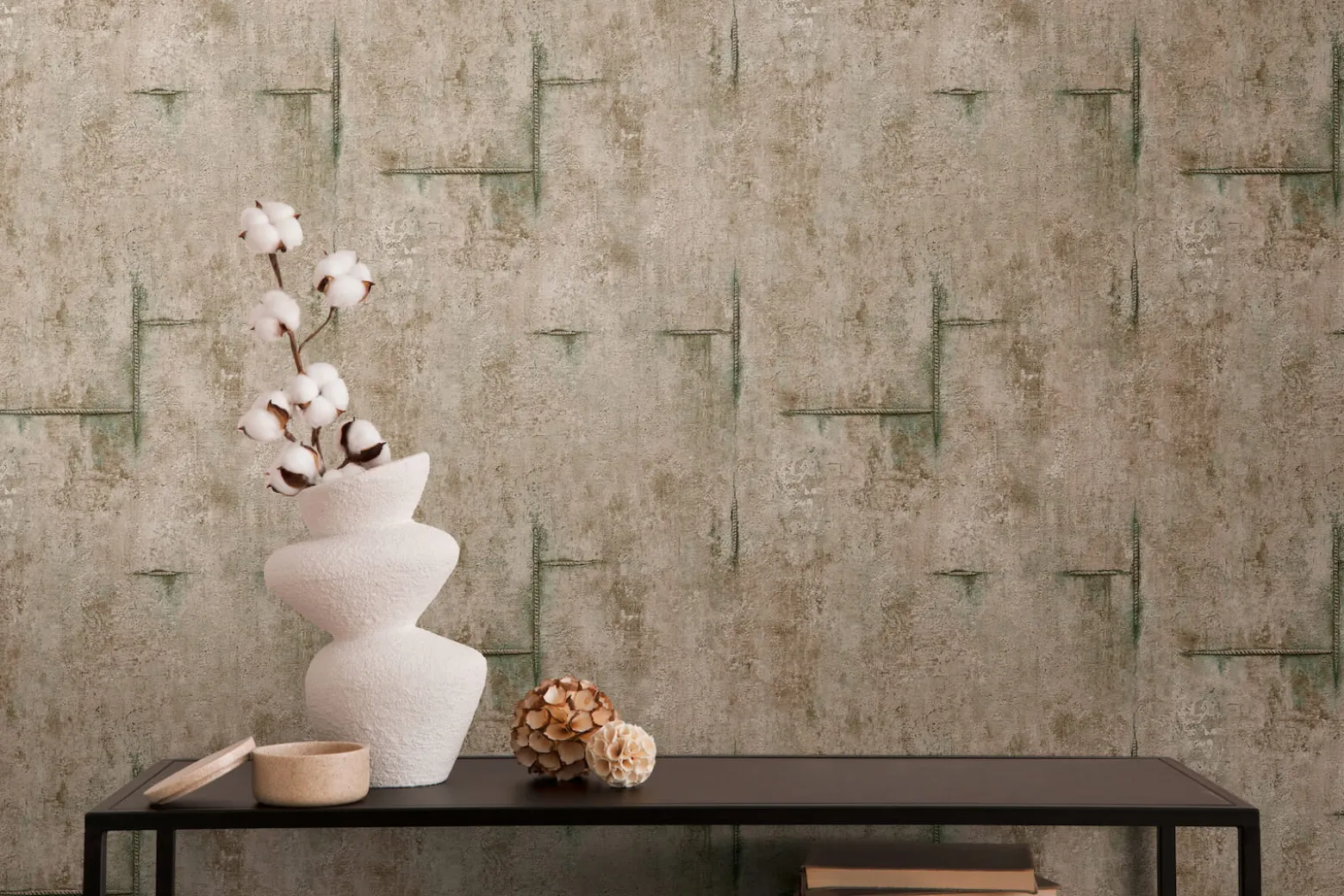Vliestapete Betonoptik Shabby Beige Metallic 79085-4