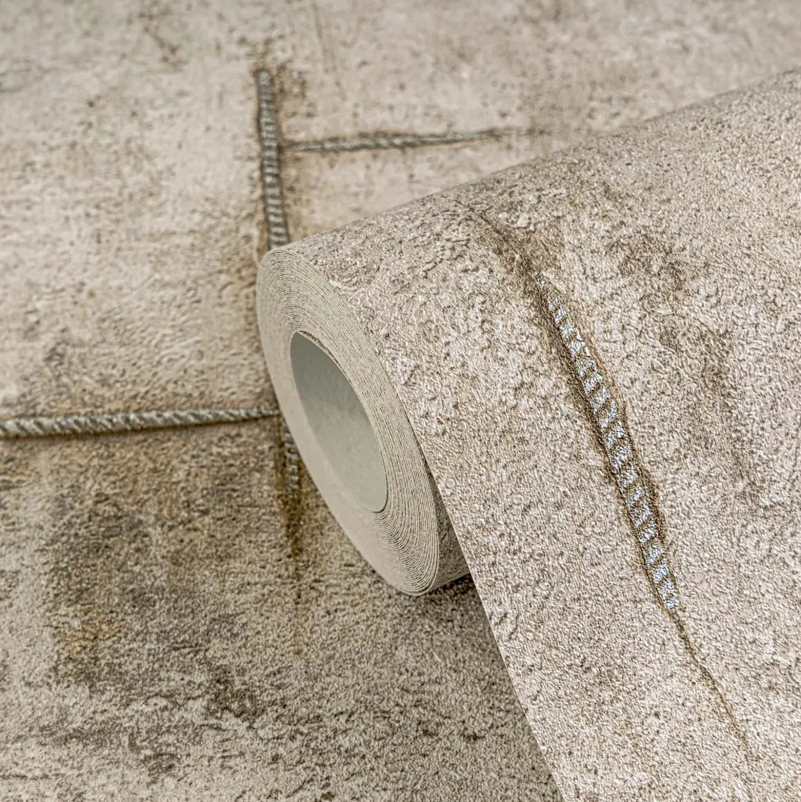 Vliestapete Betonoptik Shabby Grau Metallic 79085-3