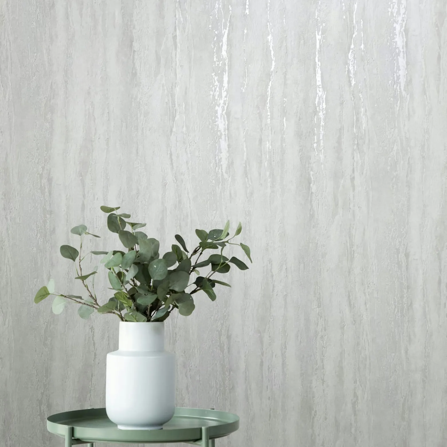 Vliestapete Betonoptik Shabby Weiß Grau Glanz 35153