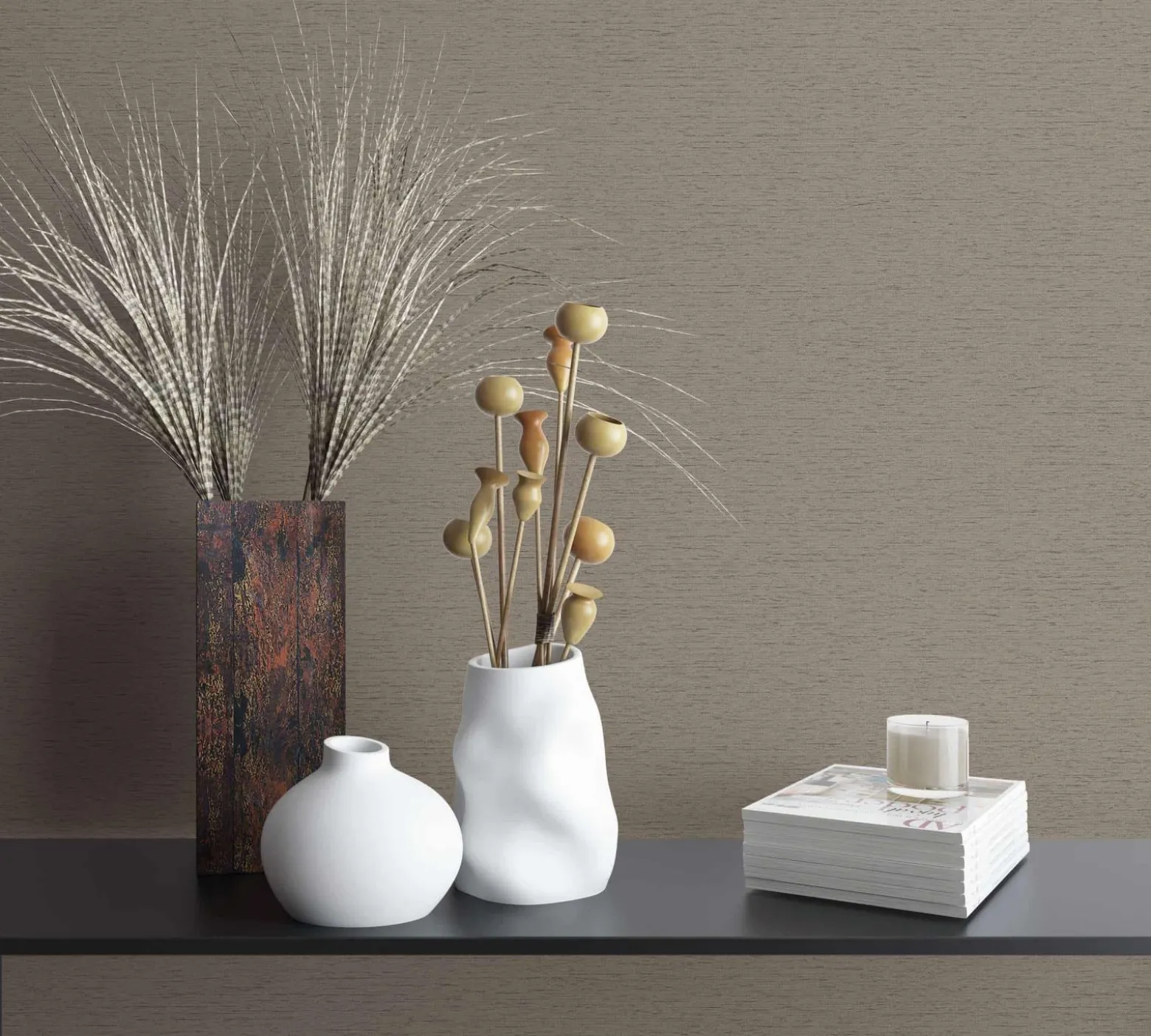 Vliestapete Betonoptik Struktur Wand Braun Beige 33371