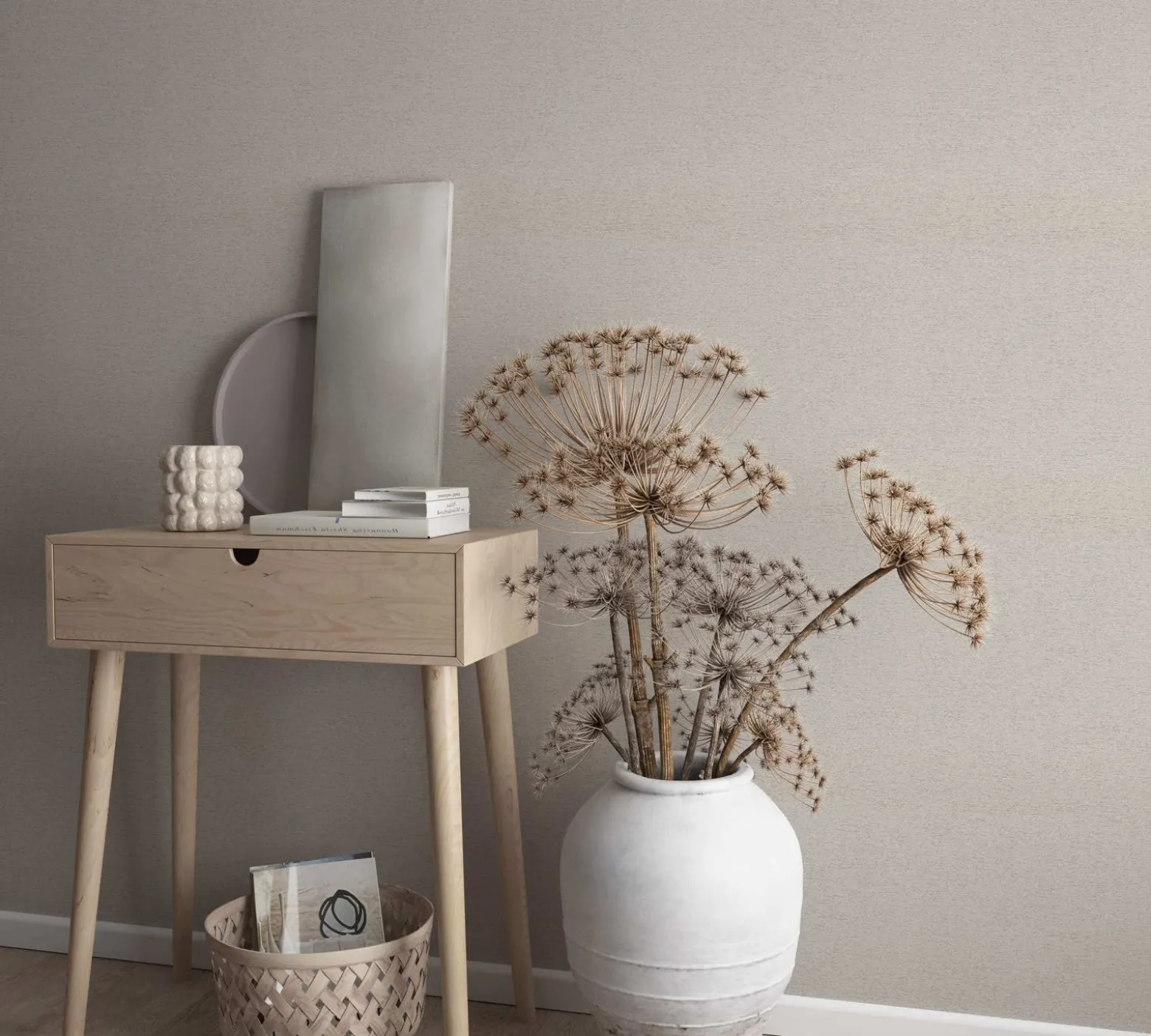 Vliestapete Betonoptik Struktur Wand Grau Beige 33369