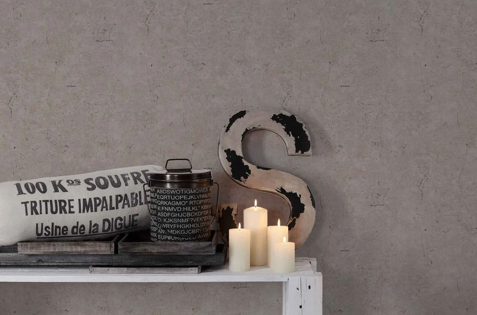 Vliestapete Beton-Optik Vintage dunkelgrau 36911-1