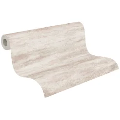 Vliestapete Beton Optik Weiß Beige Silber Metallic 39041-1