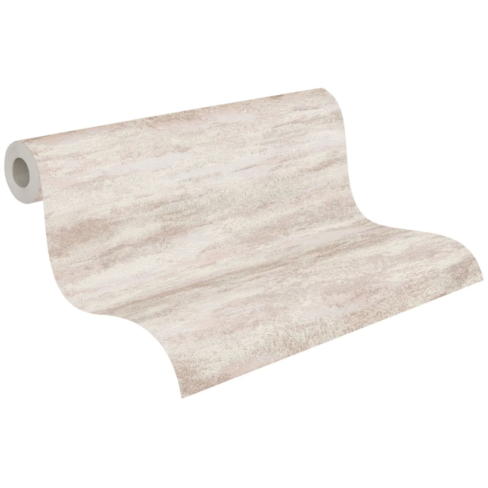 Vliestapete Beton Optik Weiß Beige Silber Metallic 39041-1