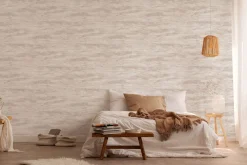 Vliestapete Beton Optik Weiß Beige Silber Metallic 39041-1