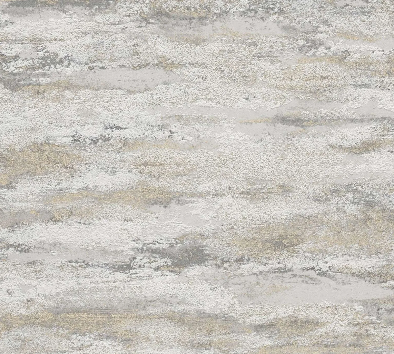 Vliestapete Beton Optik Weiß Grau Gold Metallic 39041-5