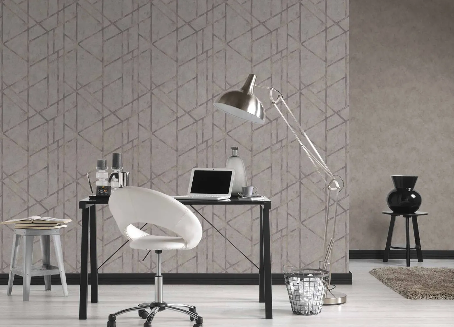 Vliestapete Beton Vintage grau Glanz 36924-2