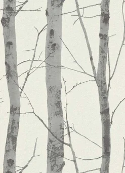 Vliestapete Birke Baum weiß grau Instawalls 5433-47