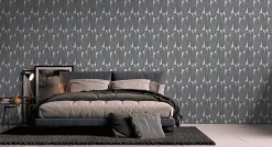 Vliestapete Blattmuster Abstrakt Beige Schwarz 39658-3