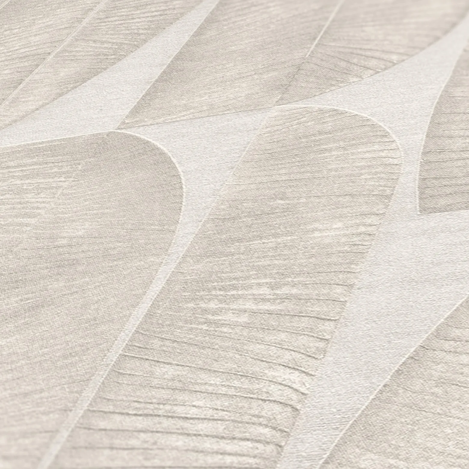 Vliestapete Blattmuster Abstrakt Grau Beige 39658-1