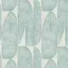 Vliestapete Blattmuster Abstrakt Blau Grau 39658-5