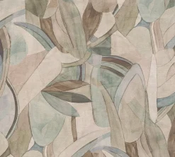 Vliestapete Blattmuster Abstrakt Blau Beige 78215-1