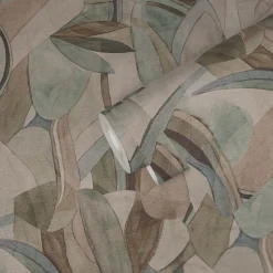 Vliestapete Blattmuster Abstrakt Blau Beige 78215-1