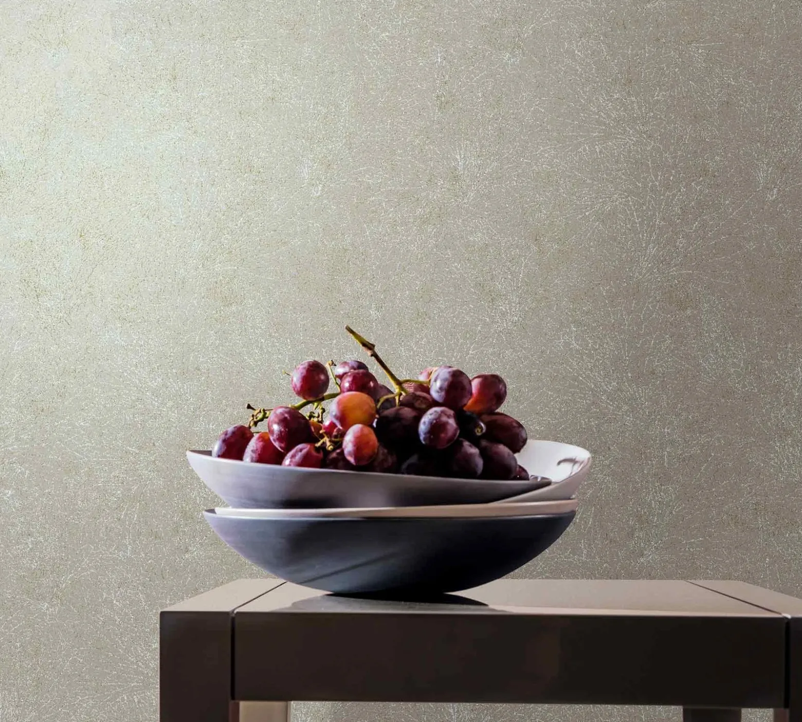Vliestapete Blattmuster braun silber Metallic 31335