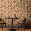 Vliestapete Blattmuster Dschungel Rot Beige 79063-5