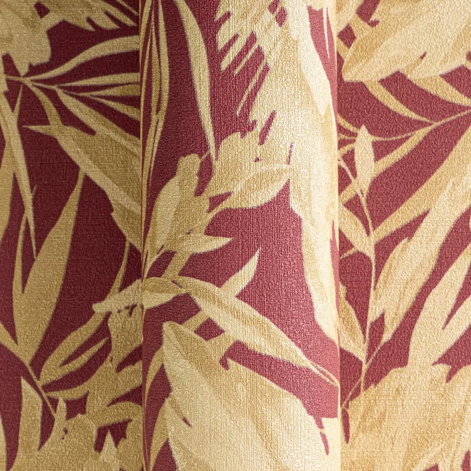 Vliestapete Blattmuster Dschungel Rot Beige 79063-5
