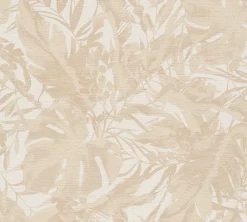 Vliestapete Blattmuster Dschungel Creme Beige 79063-1