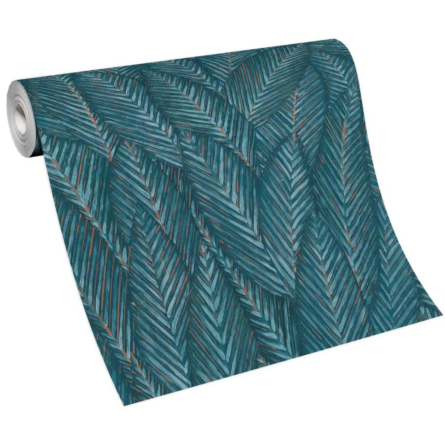 Vliestapete Blattmuster Dschungel Blau 10391-19