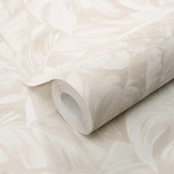 Vliestapete Blattmuster Dschungel Beige Creme 10416-02