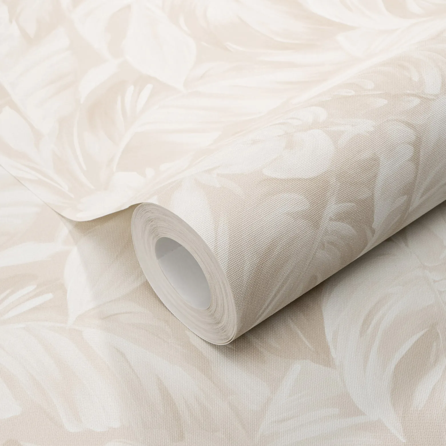 Vliestapete Blattmuster Dschungel Beige Creme 10416-02