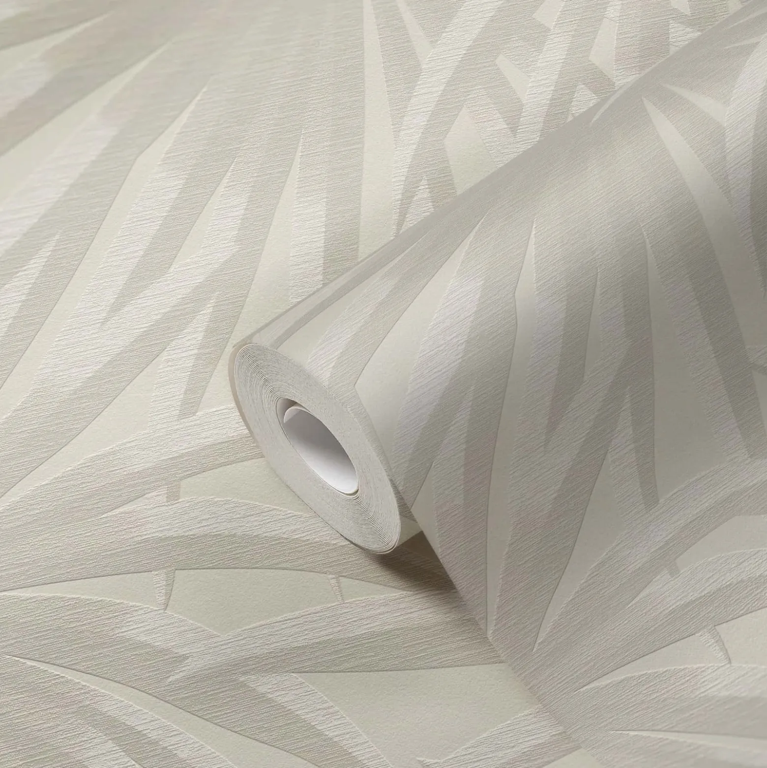 Vliestapete Blattmuster Dschungel Grau Creme 39338-1