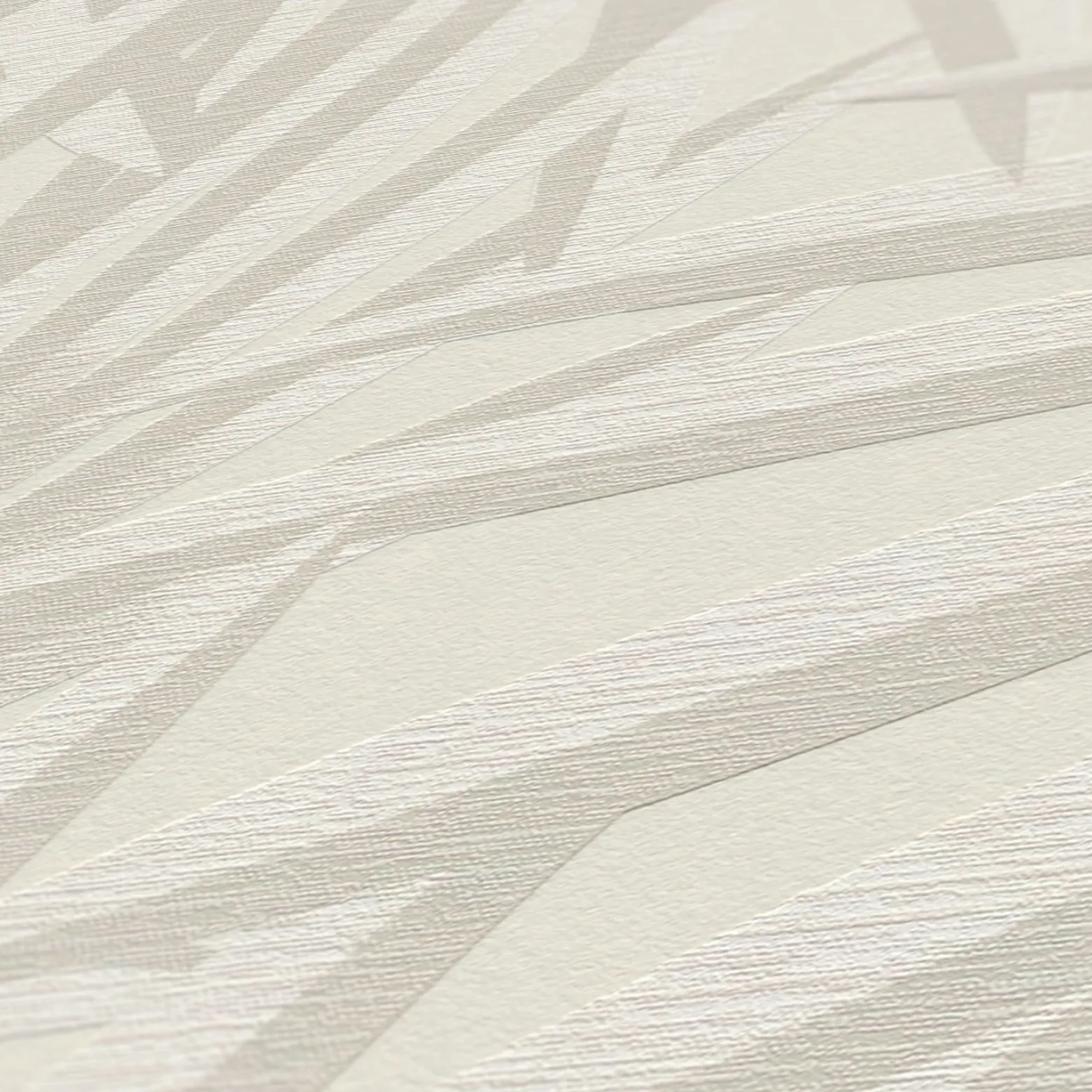 Vliestapete Blattmuster Dschungel Grau Creme 39338-1