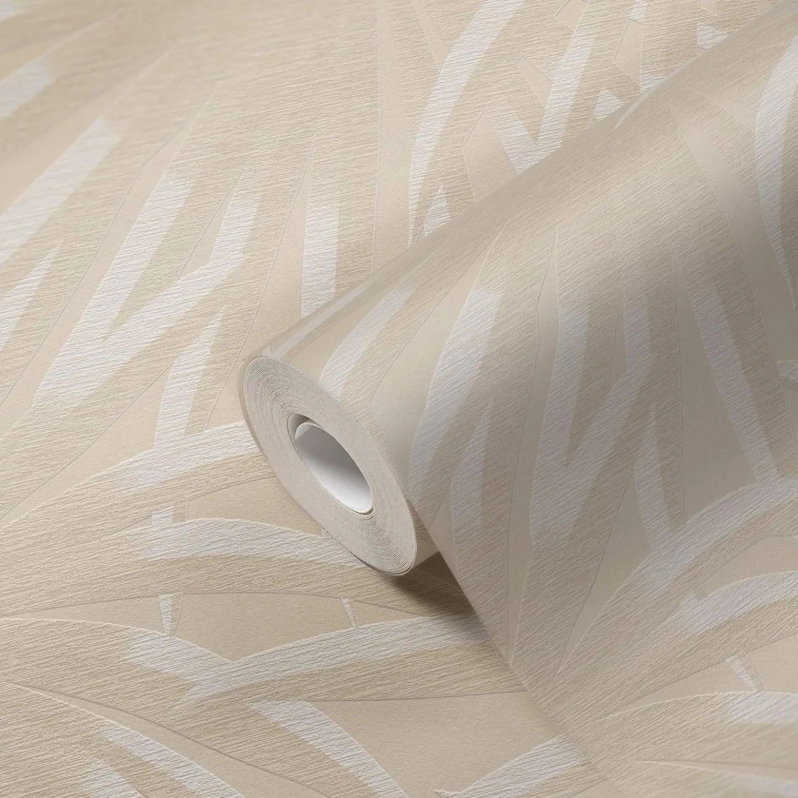 Vliestapete Blattmuster Dschungel Beige Creme 39338-2