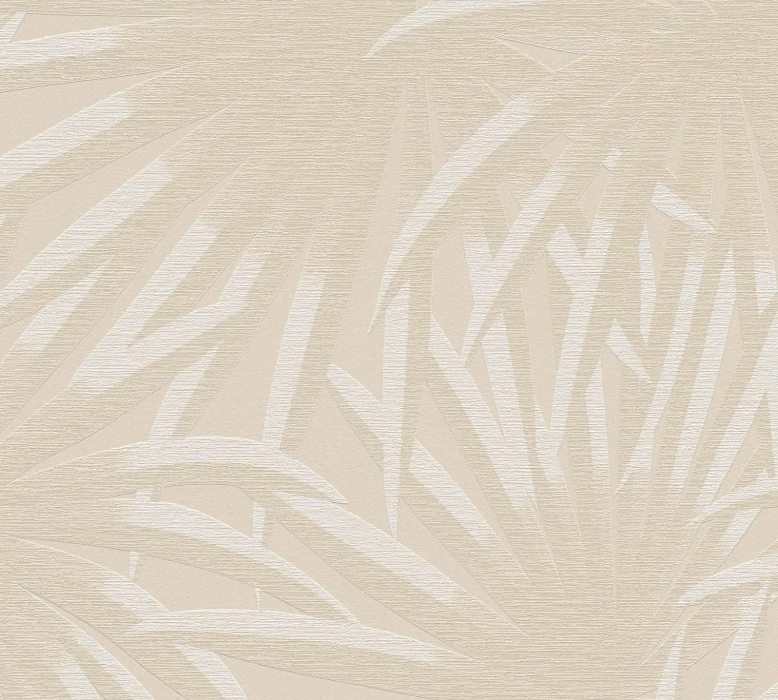 Vliestapete Blattmuster Dschungel Beige Creme 39338-2