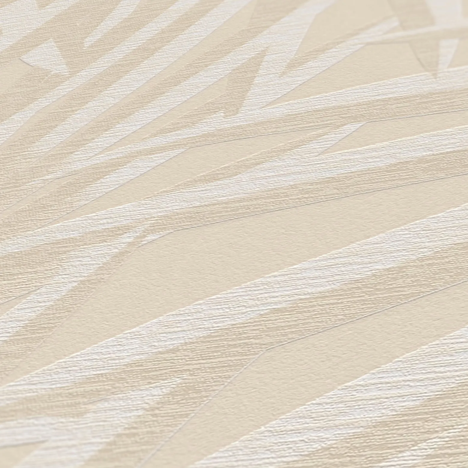 Vliestapete Blattmuster Dschungel Beige Creme 39338-2